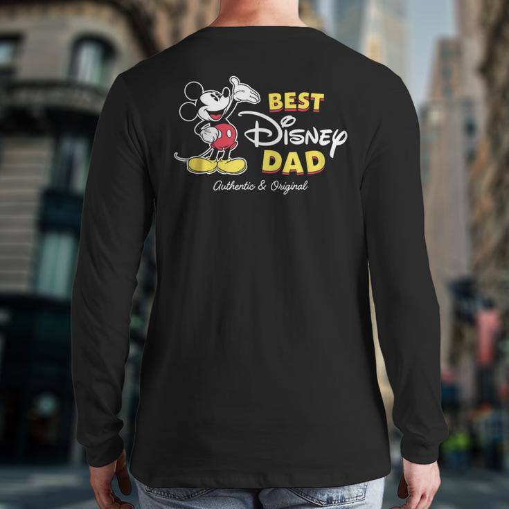 Disney Mickey Mouse Best Disney Dad Birthday Father’s Day Long Sleeve T-Shirt Back Print