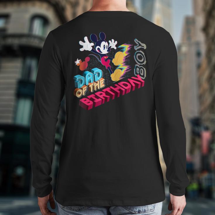 Disney Mickey Mouse Family Star Dad Of The Birthday Boy Long Sleeve T-Shirt Back Print