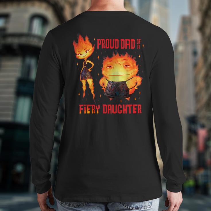 Disney And Pixar’s Elemental Proud Dad Of a Fiery Daughter Long Sleeve T-Shirt Back Print