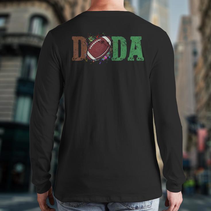 Football Dada 1st Birthday Long Sleeve T-Shirt Back Print