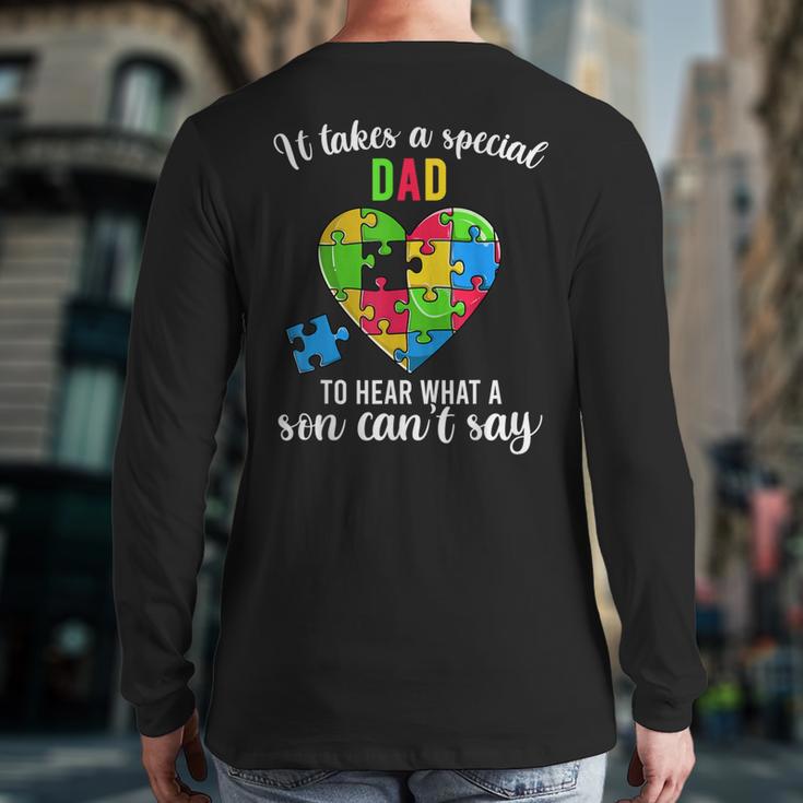 Fun Heart Puzzle Shirts Dad Autism Awareness Family Support Long Sleeve T-Shirt Back Print Fun Heart Puzzle Shirts Dad Autism Awareness Family Support Long Sleeve T-Shirt Back Print