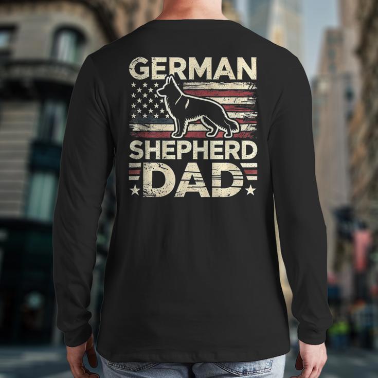German Shepherd Dad Shirt American Flag German Shepherds Long Sleeve T-Shirt Back Print German Shepherd Dad Shirt American Flag German Shepherds Long Sleeve T-Shirt Back Print