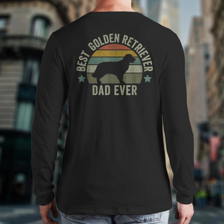 Golden Retriever Dad Dog Shirt Fathers Day Doggy Long Sleeve T-Shirt Back Print