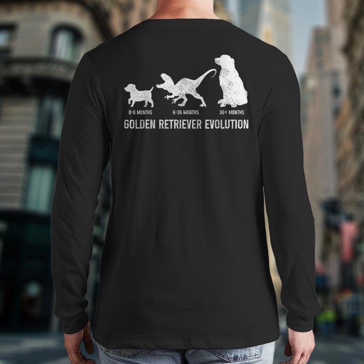 Golden Retriever Mom Dad Puppy Dog Owner Dog Lover Long Sleeve T-Shirt Back Print