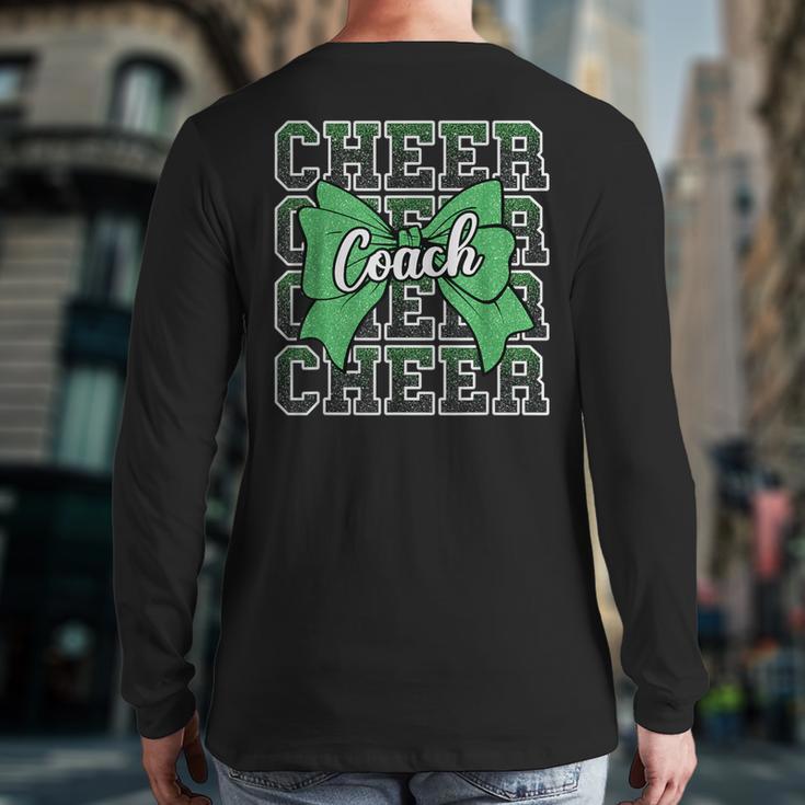 Green Sport Loud Proud Cheer Coach Dad Father's Day Long Sleeve T-Shirt Back Print
