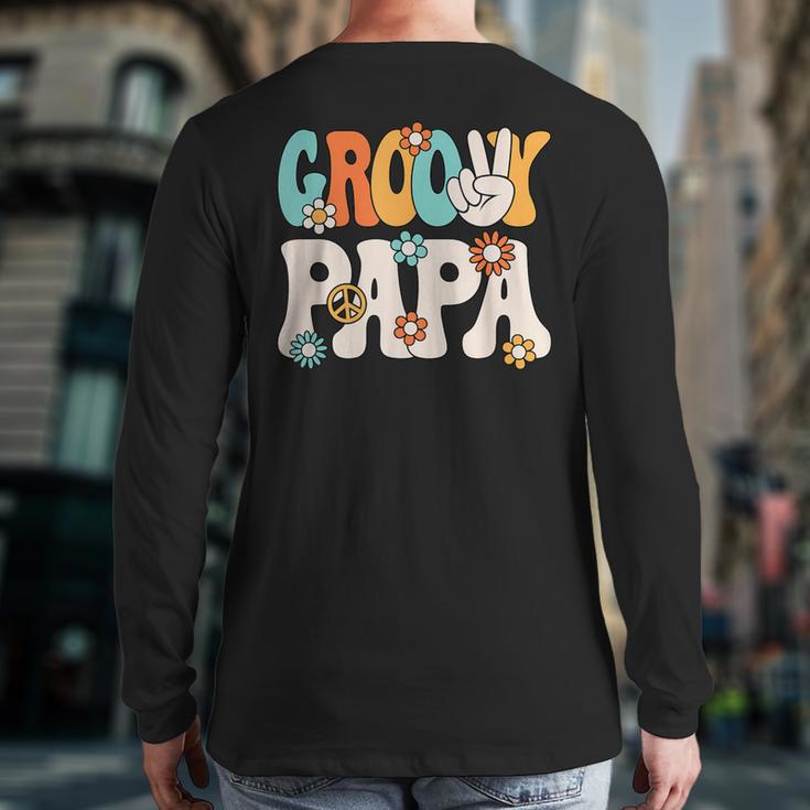 Groovy Papa Dad Retro Hippie 60s 70s Party Outfit Men Long Sleeve T-Shirt Back Print Groovy Papa Dad Retro Hippie 60s 70s Party Outfit Men Long Sleeve T-Shirt Back Print