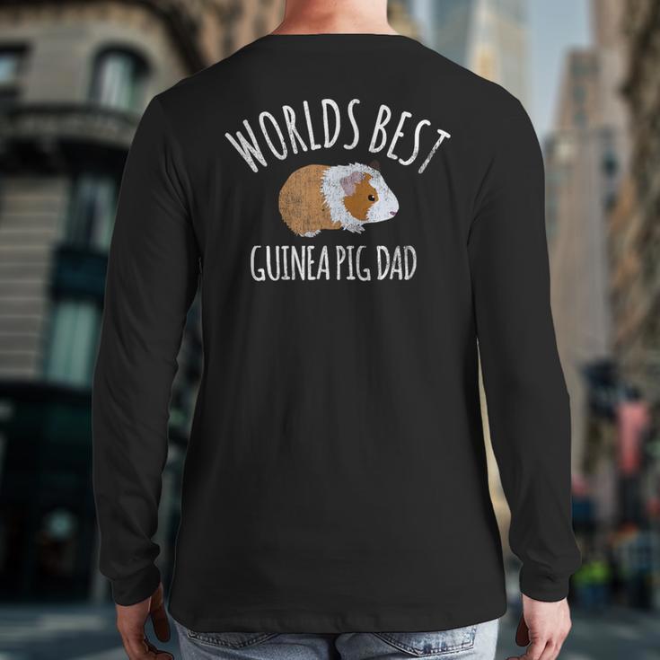 Guinea Pig Apparel Men Boys Worlds Best Guinea Pig Dad Gift Long Sleeve T-Shirt Back Print