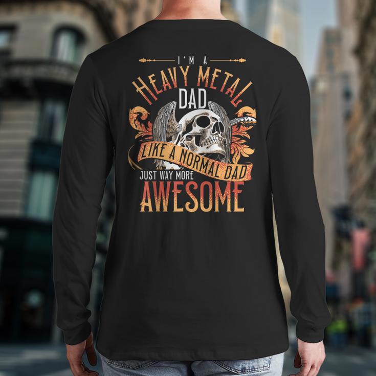 Heavy Metal Cooler Dad Punk Rock Music Lover Long Sleeve T-Shirt Back Print