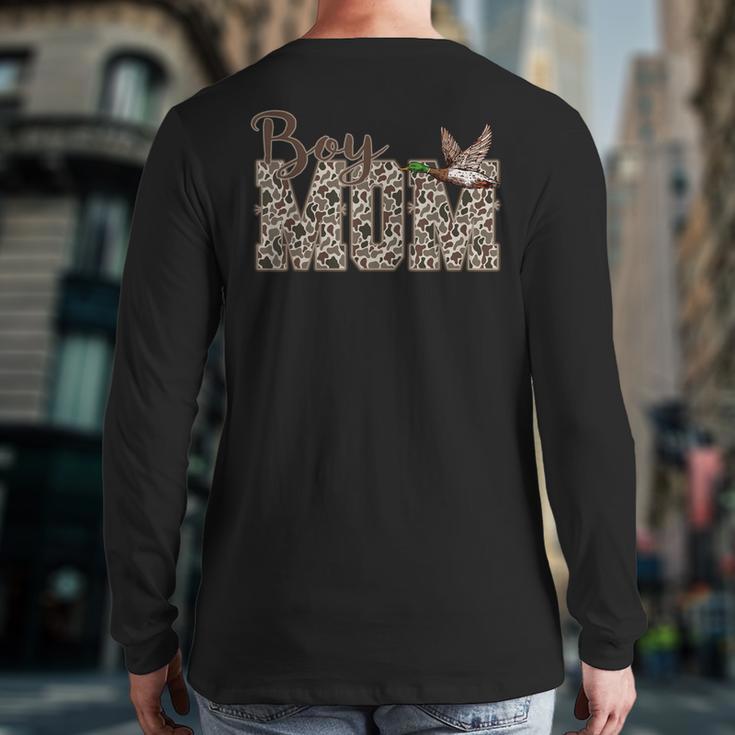 Hunting Boy Mom Duck Camouflage Camo Preppy Camo Dad Long Sleeve T-Shirt Back Print