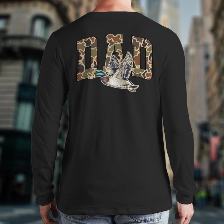 Hunting Dad Duck Camouflage Camo Preppy Camo Dad Camo Long Sleeve T-Shirt Back Print Hunting Dad Duck Camouflage Camo Preppy Camo Dad Camo Long Sleeve T-Shirt Back Print