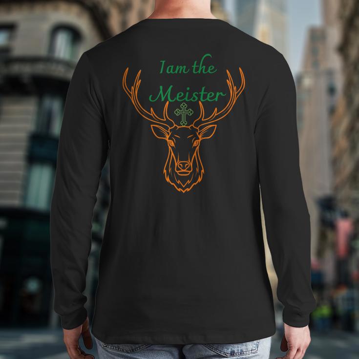 IAM The Meister Jaegermeister Dad Mom Deer Long Sleeve T-Shirt Back Print