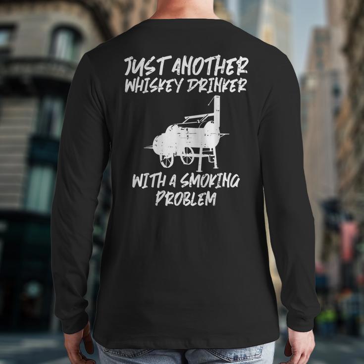 Just Another Bbq Grill Barbecue Meat Grilling Dad Men Long Sleeve T-Shirt Back Print