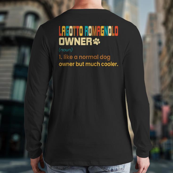 Lagotto Romagnolo Vintage Retro Dog Mom Dad Long Sleeve T-Shirt Back Print