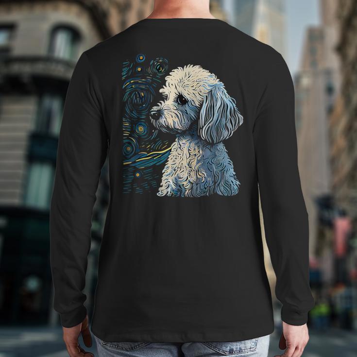 Maltipoo Starry Night Van Gogh Maltipoo Mom Dad Owner Long Sleeve T-Shirt Back Print Maltipoo Starry Night Van Gogh Maltipoo Mom Dad Owner Long Sleeve T-Shirt Back Print