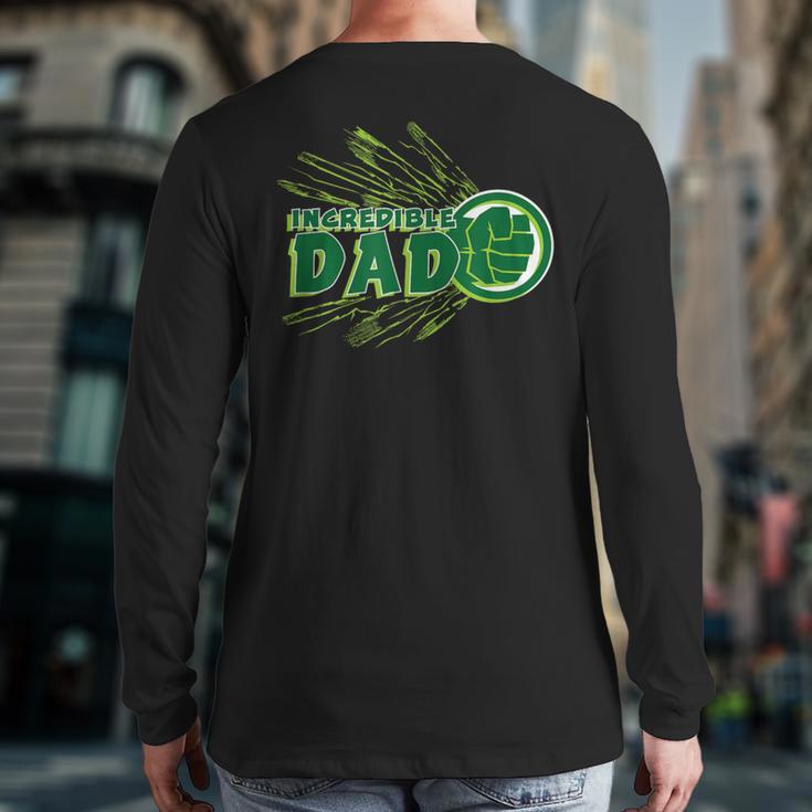 Marvel Hulk Incredible Dad Family Trip Vacation Father's Day Long Sleeve T-Shirt Back Print Marvel Hulk Incredible Dad Family Trip Vacation Father's Day Long Sleeve T-Shirt Back Print