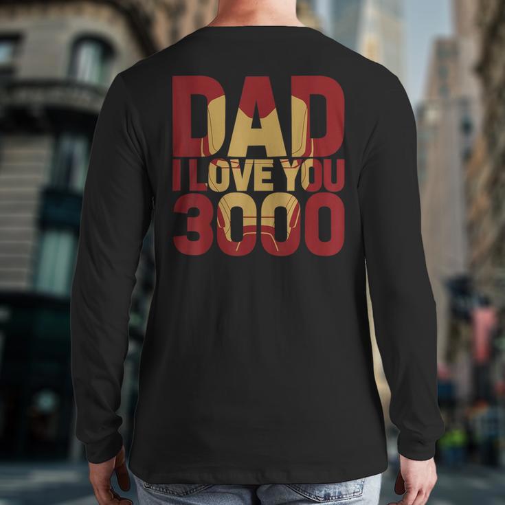 Marvel Iron Man Dad I Love You 3000 Text Fill Father's Day Small Long Sleeve T-Shirt Back Print Marvel Iron Man Dad I Love You 3000 Text Fill Father's Day Small Long Sleeve T-Shirt Back Print
