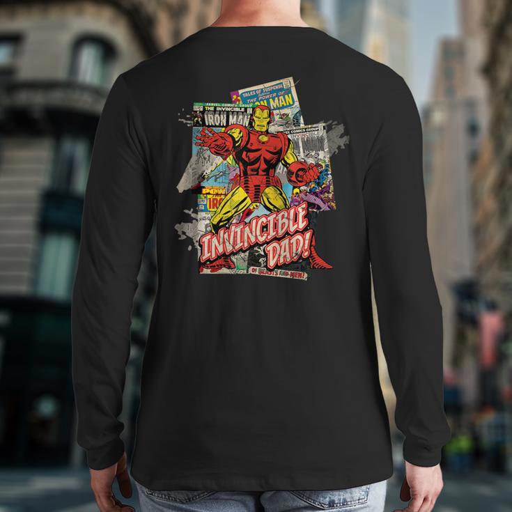 Marvel Iron Man Invincible Dad Father's Day Comic Retro Long Sleeve T-Shirt Back Print