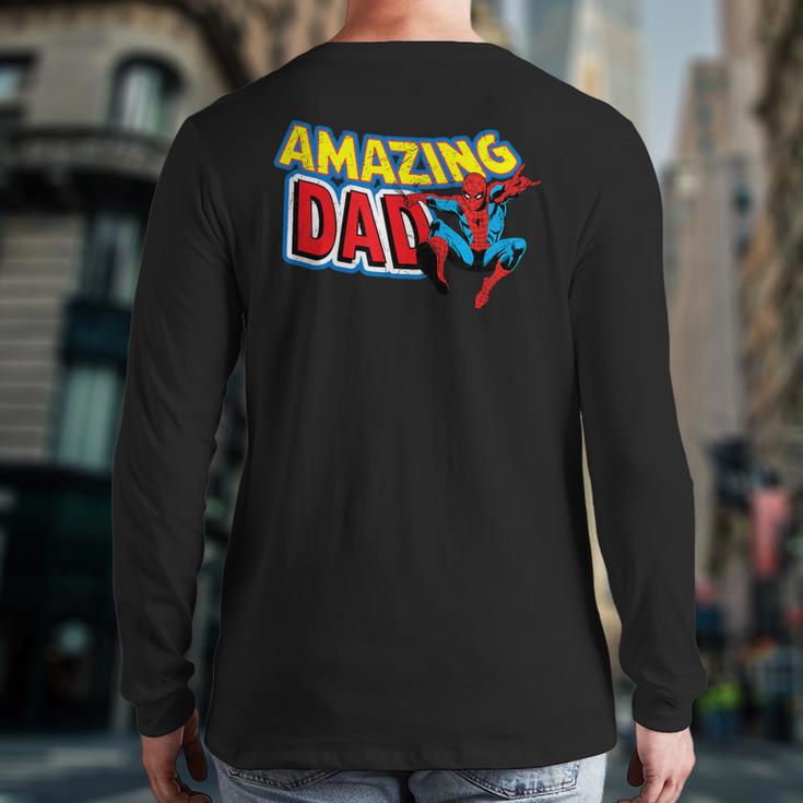 Marvel Spider-Man Amazing Dad Comic Book Father's Day Long Sleeve T-Shirt Back Print