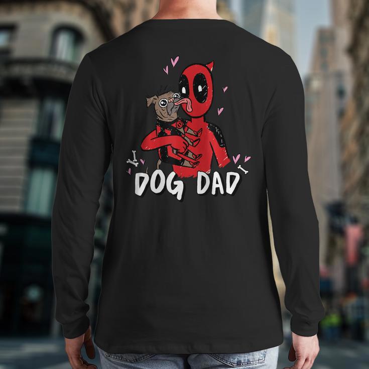 Marvel Super Heroes Pets Deadpool Loves Dogpool Dog Dad Long Sleeve T-Shirt Back Print
