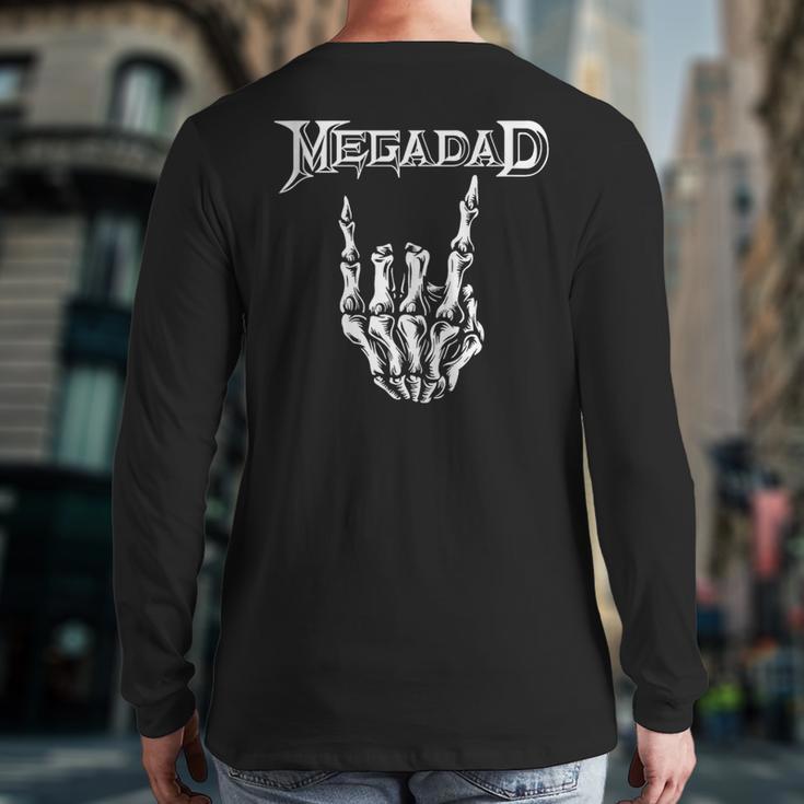 Megadad Retro 90s Hard Rock Band Heavy Metal Father's Day Long Sleeve T-Shirt Back Print