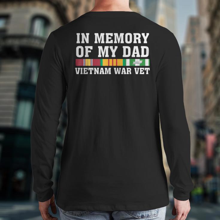 In Memory Of My Dad Vietnam Veteran Family Matching Long Sleeve T-Shirt Back Print
