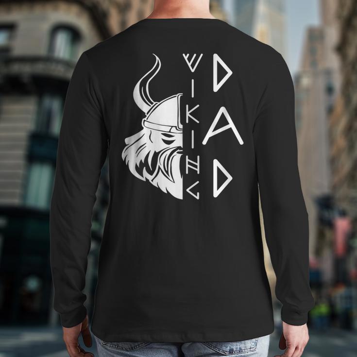Men Celtic Norse Mythology Viking Dad Long Sleeve T-Shirt Back Print Men Celtic Norse Mythology Viking Dad Long Sleeve T-Shirt Back Print