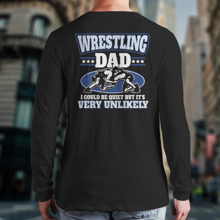 For Men Freestyle Wrestling Dad Long Sleeve T-Shirt Back Print