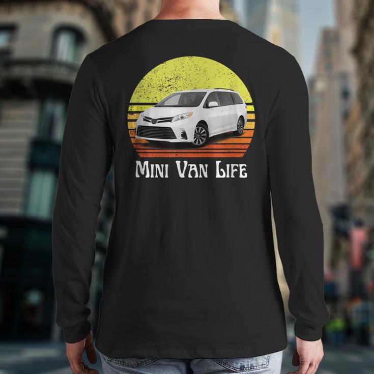 Mini Van Life Soccer Mom Dad Parent For Parents Long Sleeve T-Shirt Back Print