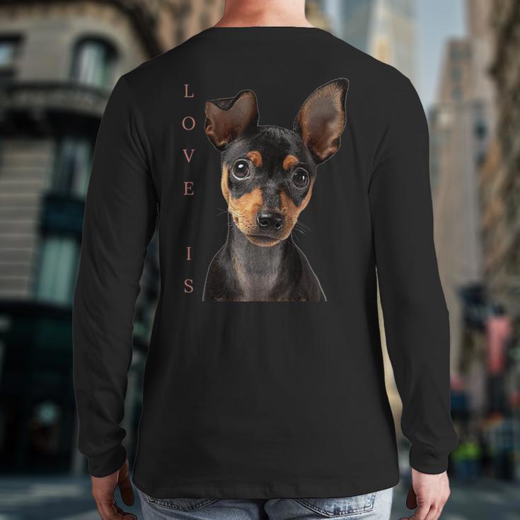 Miniature Pinscher Shirt Dog Mom Dad Tshirt Love Puppy Pet Long Sleeve T-Shirt Back Print Miniature Pinscher Shirt Dog Mom Dad Tshirt Love Puppy Pet Long Sleeve T-Shirt Back Print