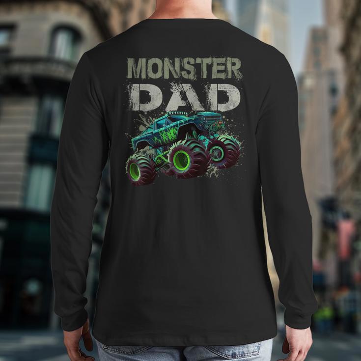 Monster Truck Dad Family Matching Monster Truck Lovers Long Sleeve T-Shirt Back Print