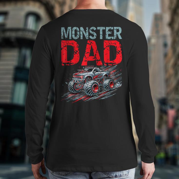 Monster Truck Dad Father's Day Men Long Sleeve T-Shirt Back Print Monster Truck Dad Father's Day Men Long Sleeve T-Shirt Back Print