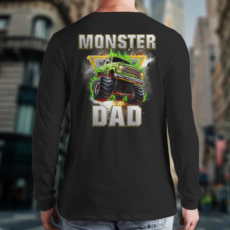 Monster Truck Dad Monster Truck Are My Jam Adults Kids Long Sleeve T-Shirt Back Print