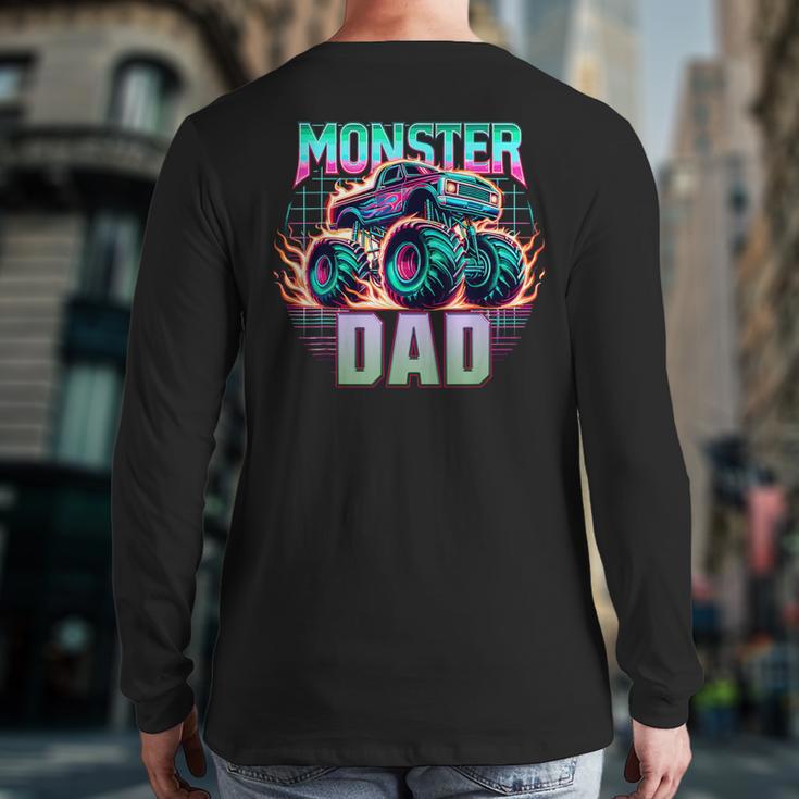 Monster Truck Dad Monster Truck Are My Jam Truck Lovers Long Sleeve T-Shirt Back Print