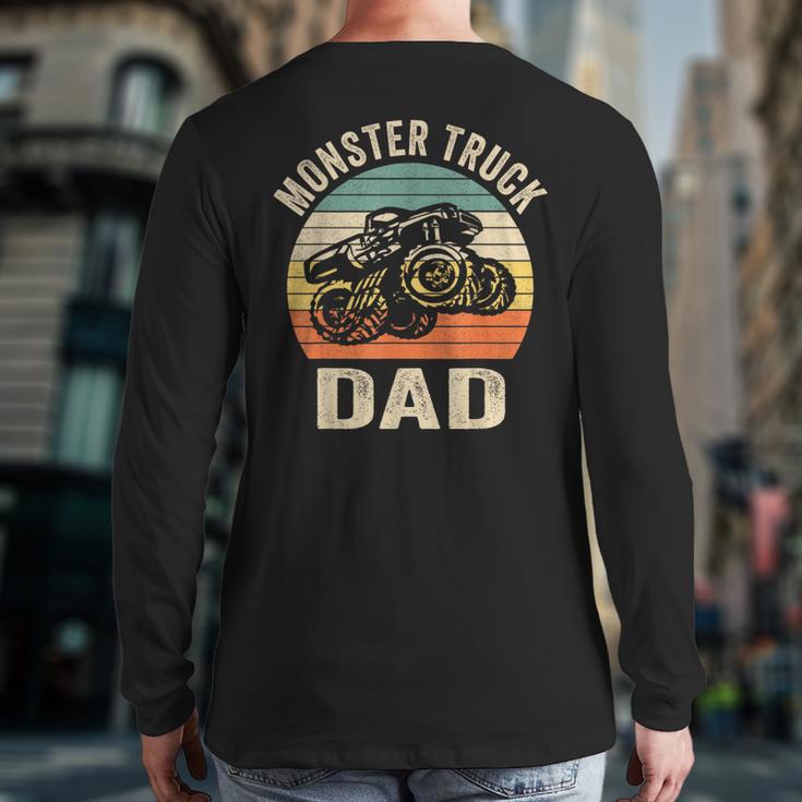 Monster Truck Dad Shirt Retro Vintage Monster Truck Shirt Long Sleeve T-Shirt Back Print