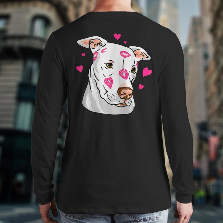 Pitbull Love Pitbull Moms Dads Long Sleeve T-Shirt Back Print