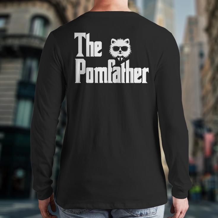 The PomFather Pomeranian Dog Dad Shirt Men Long Sleeve T-Shirt Back Print