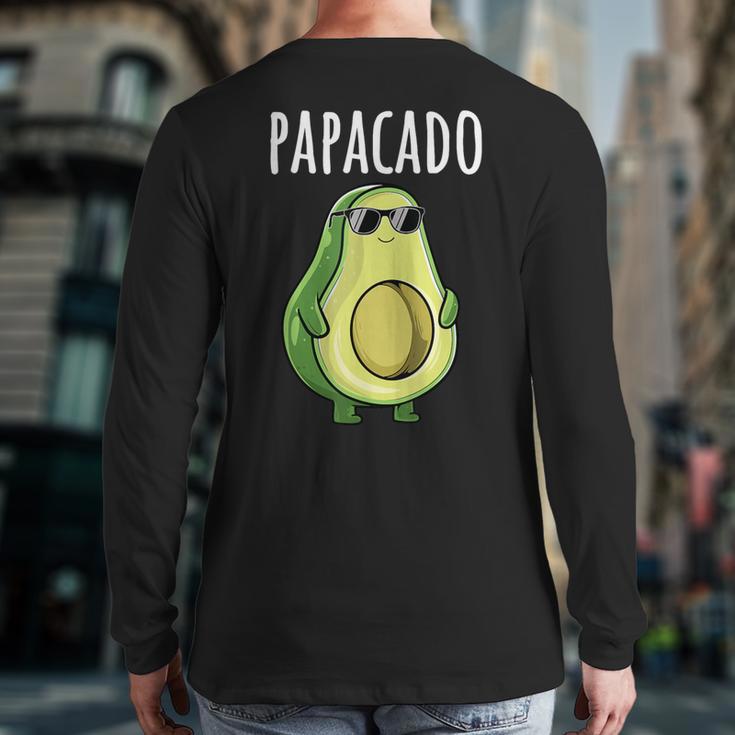 Pregnancy Announcement Shirts Men Dad Papacado Long Sleeve T-Shirt Back Print