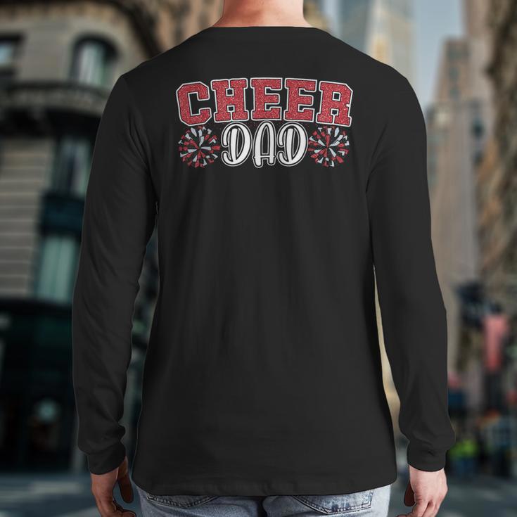 Proud Cheer Dad My Favorite Cheerleader Calls Me Daddy Men Long Sleeve T-Shirt Back Print