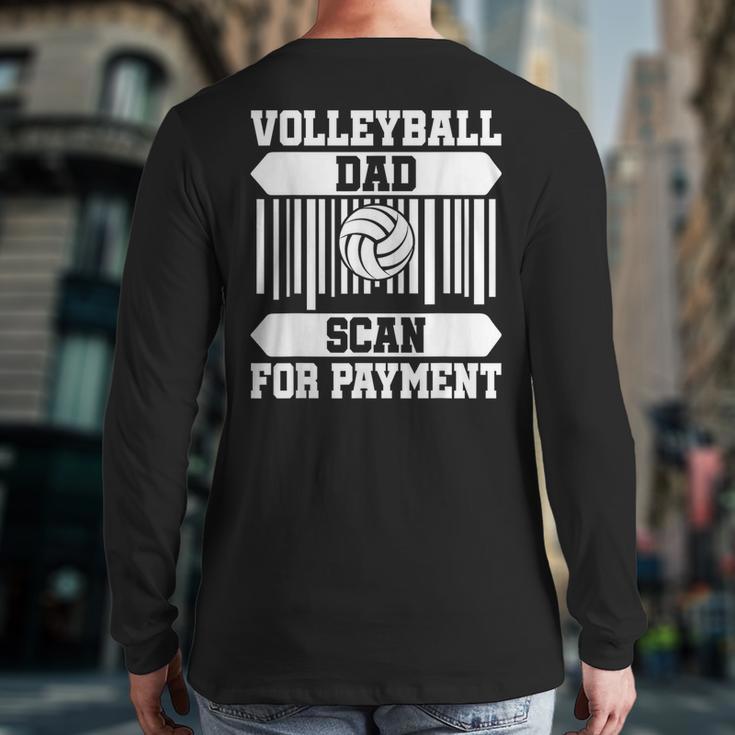 Proud Volleyball Dad Father's Day Long Sleeve T-Shirt Back Print