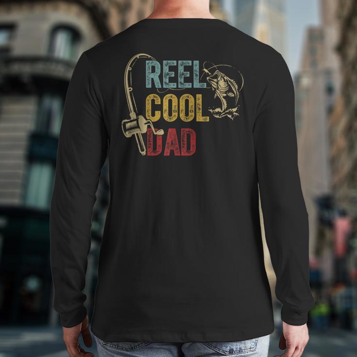Reel Cool Dad Fishing Shirt Father's Day Fisherman Long Sleeve T-Shirt Back Print Reel Cool Dad Fishing Shirt Father's Day Fisherman Long Sleeve T-Shirt Back Print