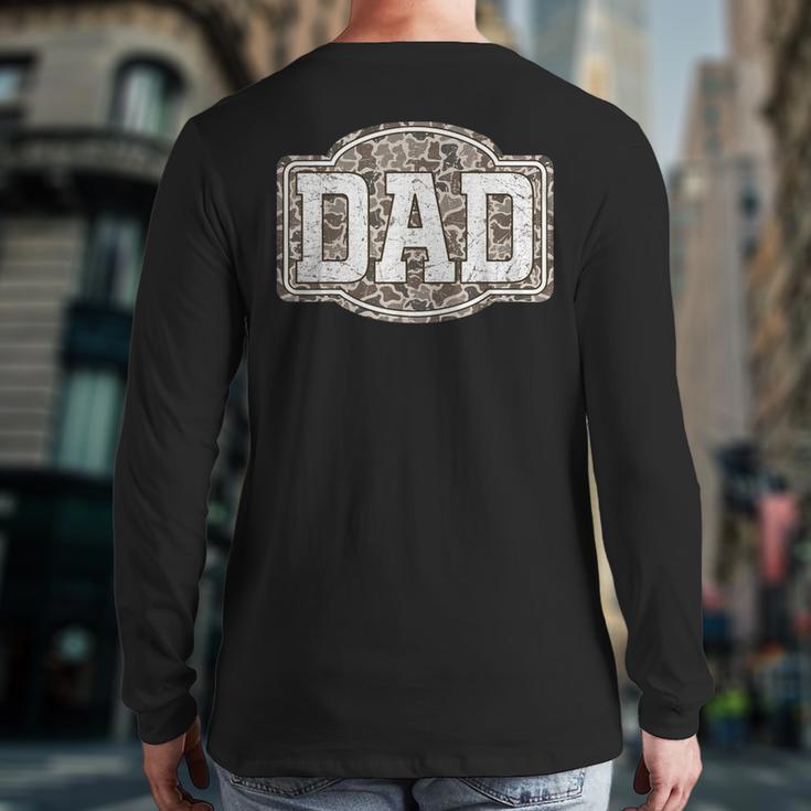 Retro Old Camo Dad Camouflage Hunting Season Father's Day Long Sleeve T-Shirt Back Print Retro Old Camo Dad Camouflage Hunting Season Father's Day Long Sleeve T-Shirt Back Print
