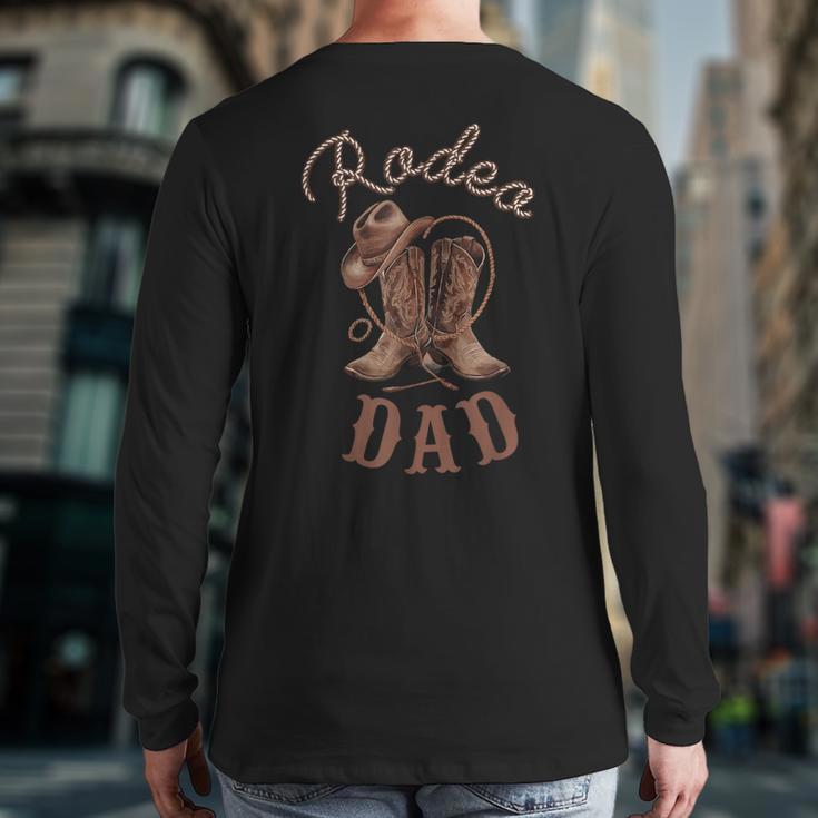 Rodeo Dad Western Cowboy Birthday Boy Family Matching Party Long Sleeve T-Shirt Back Print Rodeo Dad Western Cowboy Birthday Boy Family Matching Party Long Sleeve T-Shirt Back Print