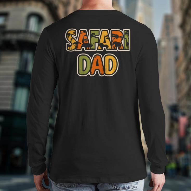Safari Dad Safari Outfit Safari Costume Cute African Safari Long Sleeve T-Shirt Back Print