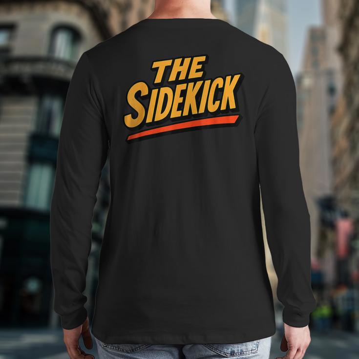 Sidekick Easy Halloween Matching Superhero Costume Dad Mom Long Sleeve T-Shirt Back Print