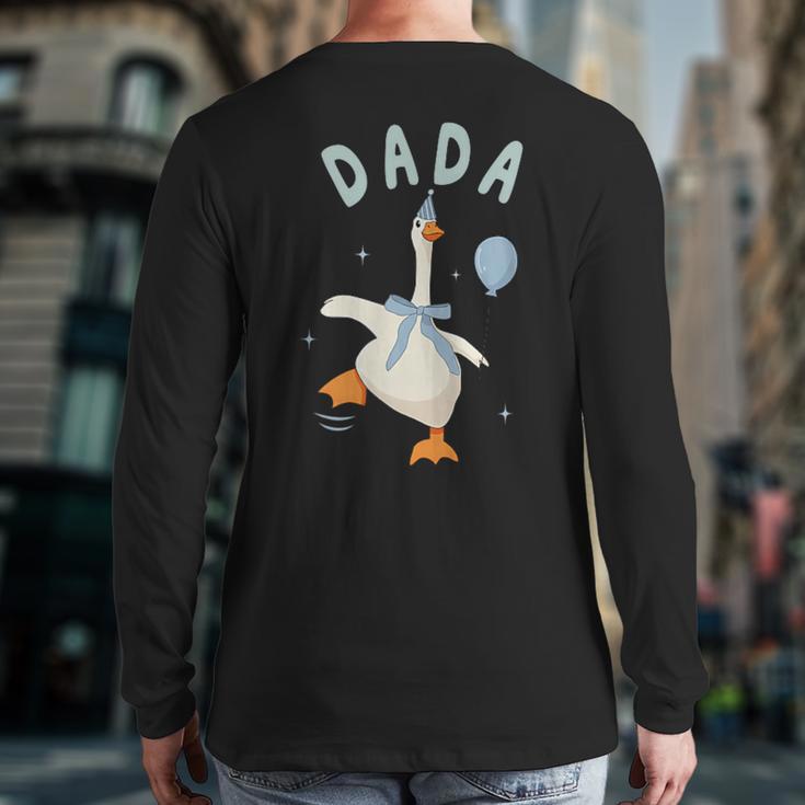 Silly Dada Silly Goose Mom Birthday Family Matching Party Long Sleeve T-Shirt Back Print