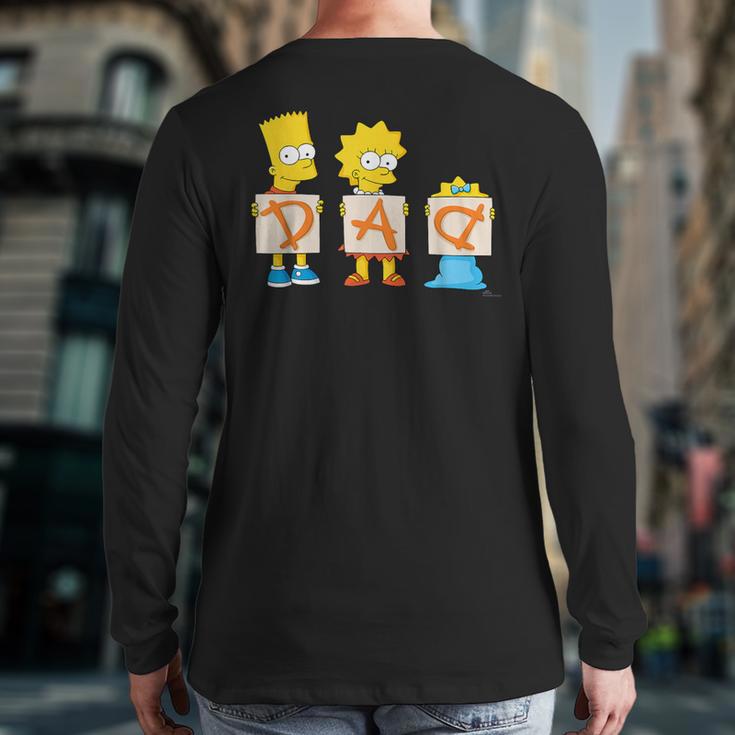 The Simpsons Father's Day Bart Lisa Maggie Dad Birthday Long Sleeve T-Shirt Back Print
