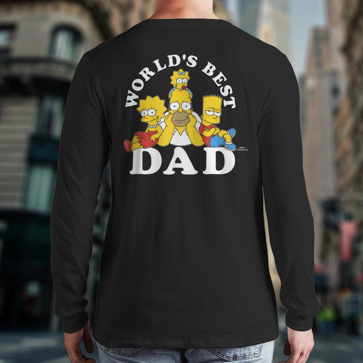 The Simpsons World's Best Dad Father's Day Group V2 Small Long Sleeve T-Shirt Back Print
