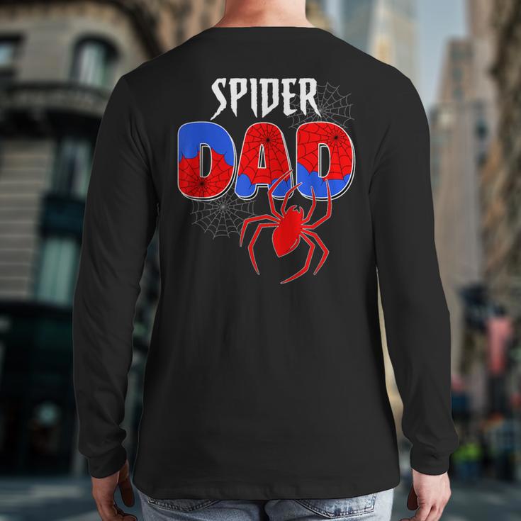 Spiders Dad Matching Family Birthday Father's Day Long Sleeve T-Shirt Back Print