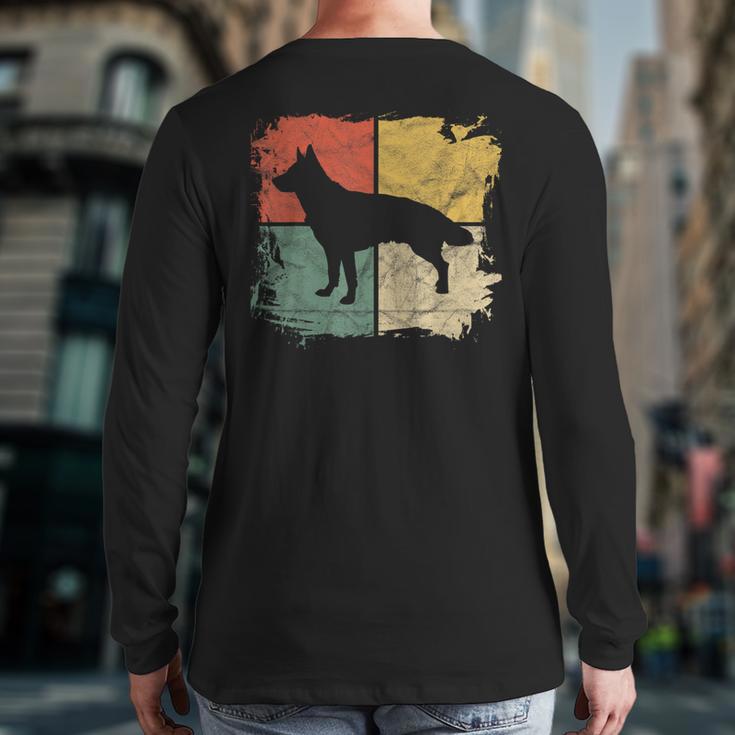 Square Retro German Shepherd Owner Dog Shepard Dad Mom Long Sleeve T-Shirt Back Print Square Retro German Shepherd Owner Dog Shepard Dad Mom Long Sleeve T-Shirt Back Print
