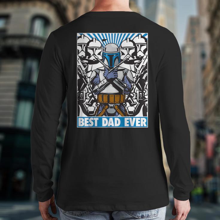 Star Wars Father's Day Jango Fett Best Dad Ever Long Sleeve T-Shirt Back Print